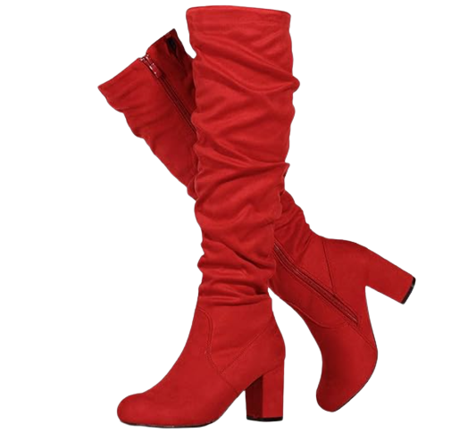 red boots 
